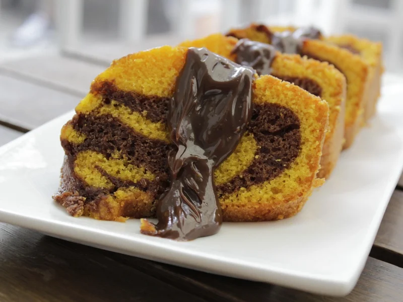 Bolo de cenoura com cobertura de chocolate