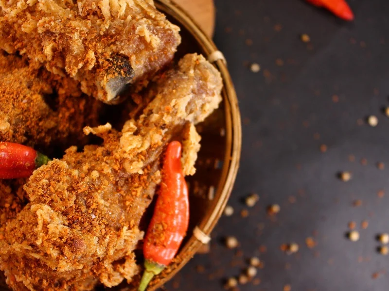 Coxa à moda de frango assado